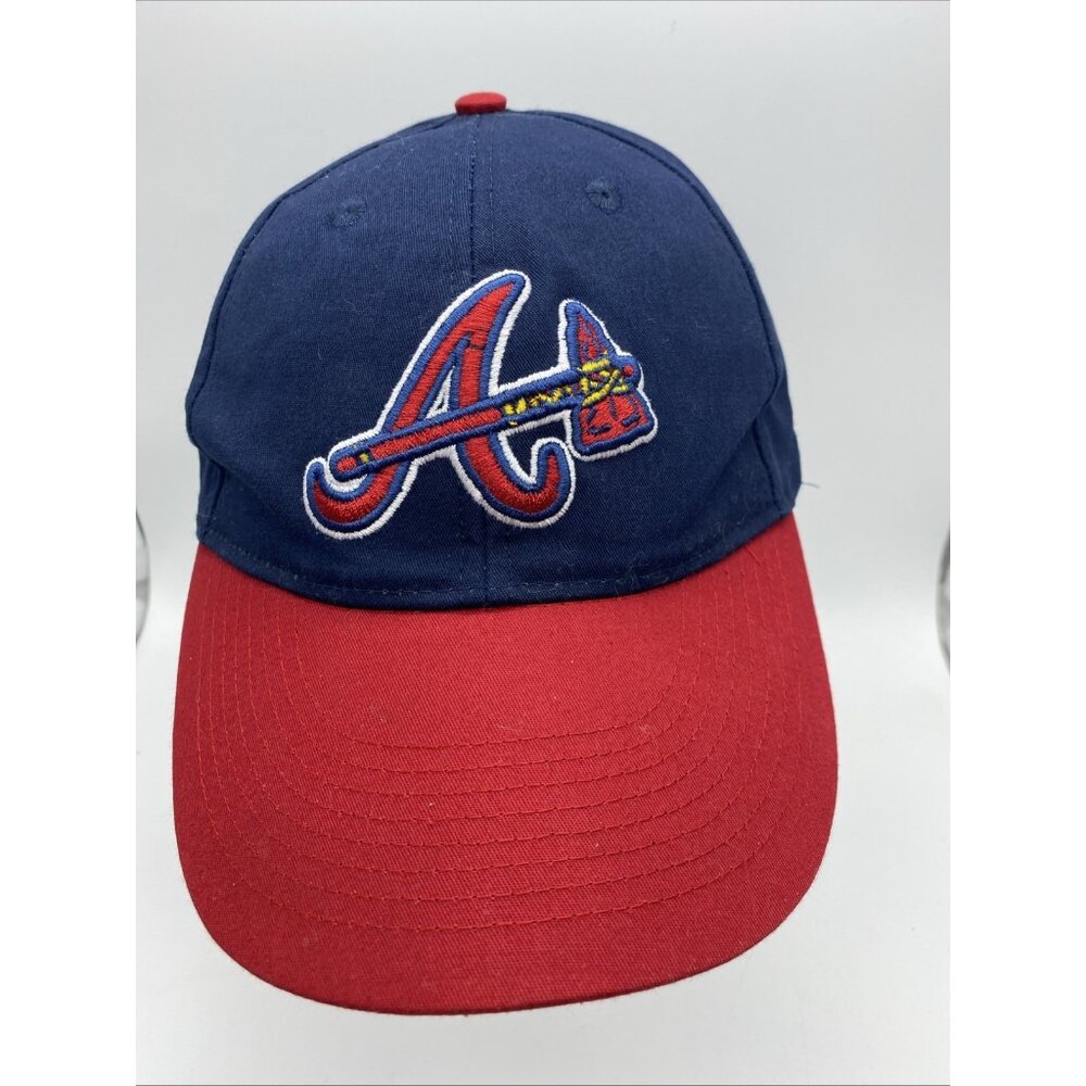 Atlanta Braves Baseball Blue Red Hat Cap Adjustable Hook Loop MLB OC Sports